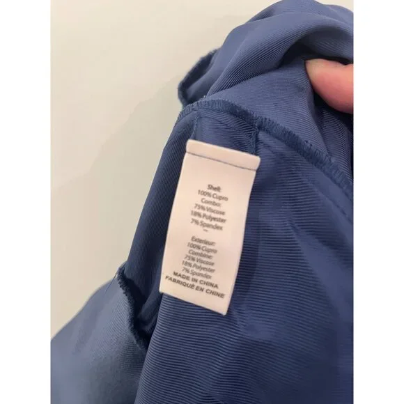 NWOT CINQ À SEPT Giles Cupro Crop Cargo Joggers Blue Thunderstorm Sz SMALL - Picture 11 of 12